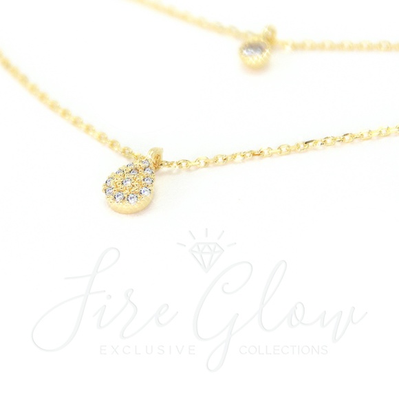 18K Gold Dipped Two Cute Layered Charm Necklace - Picture 5 of 16